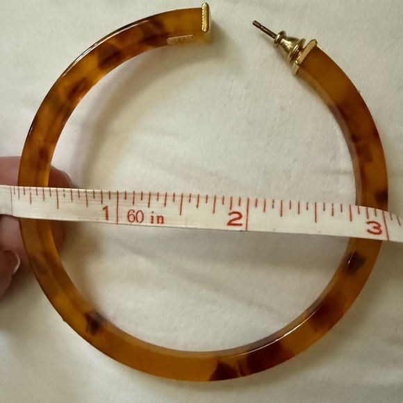 Gas Bijoux large Tortoiseshell hoop Earrings - Picture 3 of 6